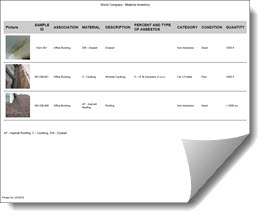 Asbestos Inventory Software