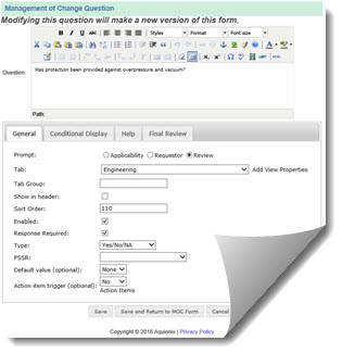 Customizable MOC Software Workflows