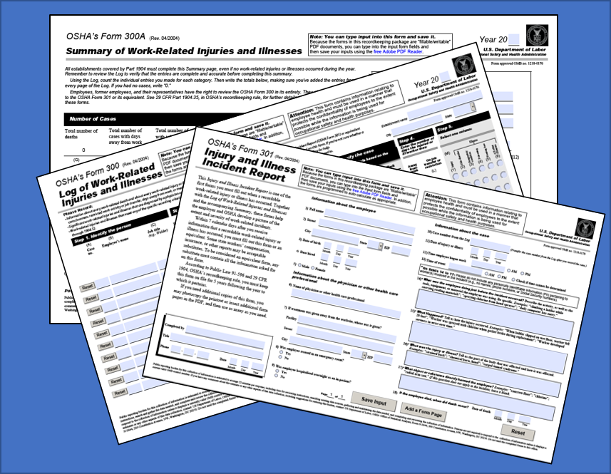 OSHA Recordkeeping Forms OSHA Recordkeeping Forms