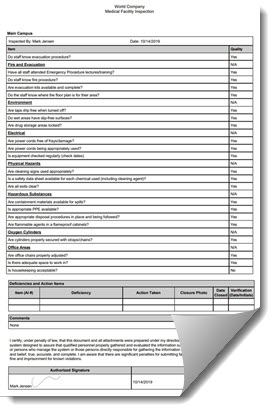 Safety Inspection Form